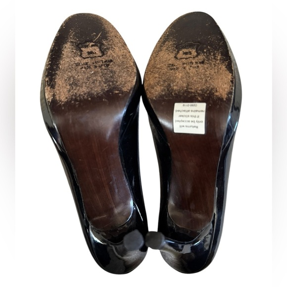 Black patent leather Stuart Weitzman heels excellent condition size 8.5 4.5 heel - Picture 5 of 10